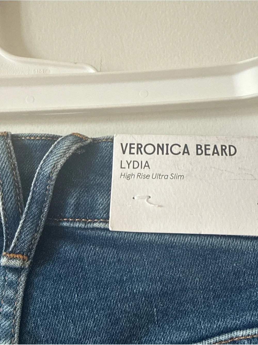 NWT $298 Veronica Beard Lydia High Rise Ultra Slim Jeans 25 City Blast Shirred